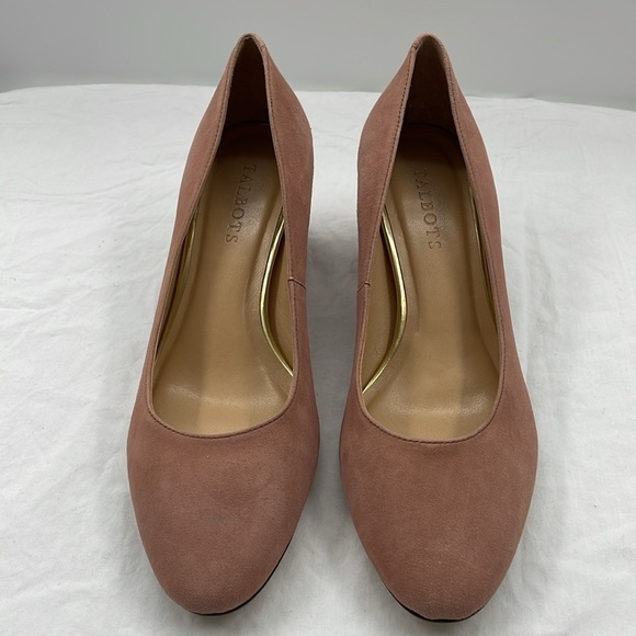 Talbots 8M Leather Slip On Comfy Block Heel Shoes. - Picture 2 of 11